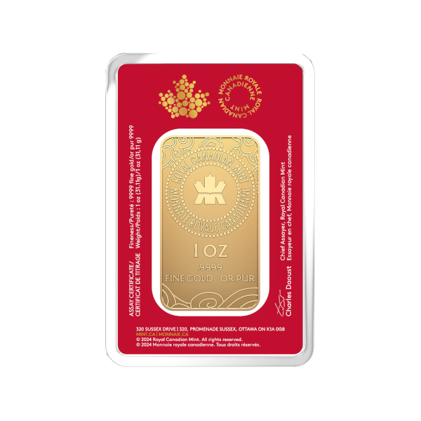 2025 1 OZ GOLD BAR RCM LUNAR SNAKE