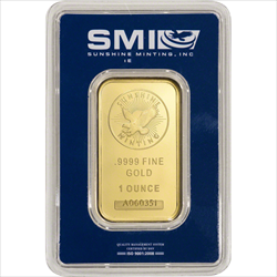 Sunshine Mint 1 oz .9999 Gold Bar