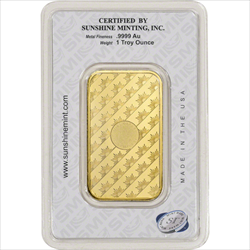 Sunshine Mint 1 oz .9999 Gold Bar