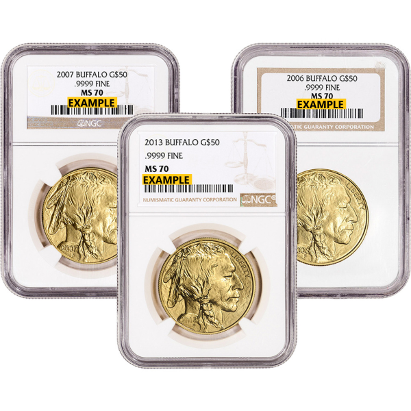 2006 1 OZ AMERICAN GOLD BUFFALO NGC70