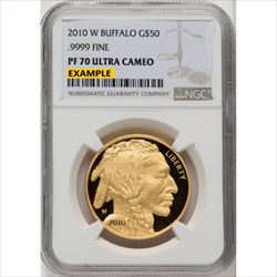 1 OZ AMERICAN GOLD BUFFALO NGC PROOF 70