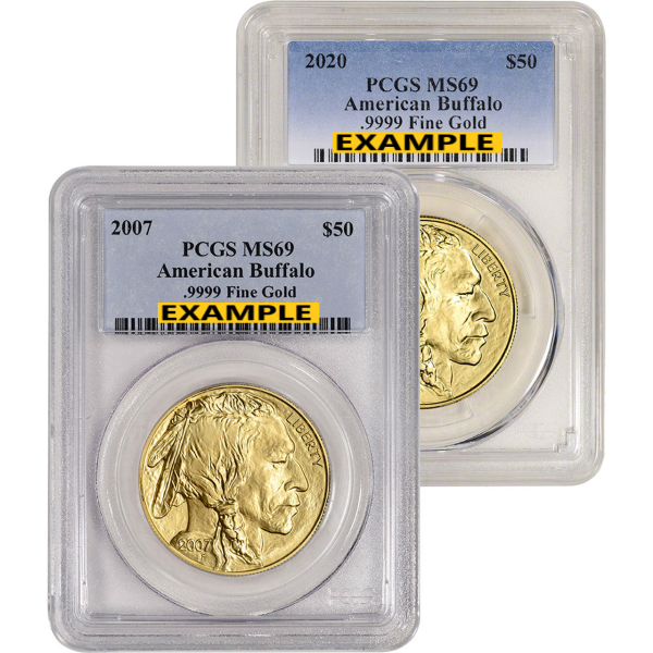1 OZ AMERICAN GOLD BUFFALO PCGS69