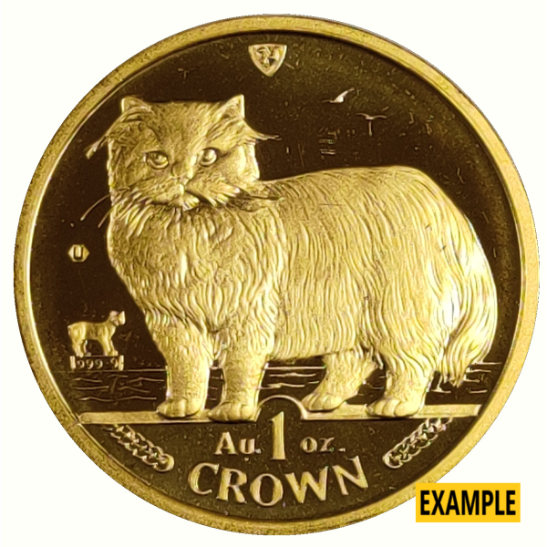 1 OZ GOLD CAT ISLE OF MAN RANDOM DATE