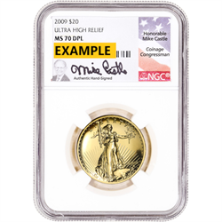 2009 1 OZ AMERICAN GOLD ULTRA HIGH RELIEF NGC MS70 DPL