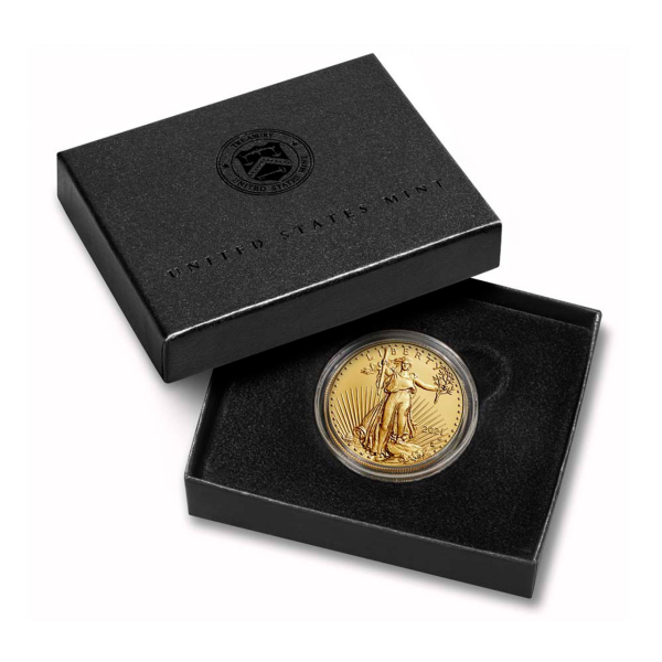 2021 W 1 OZ GOLD EAGLE TYPE 2 BURNISHED WITH OGP