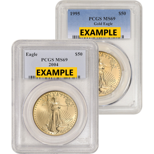 AMERICAN GOLD EAGLE NGC AND PCGS - 1 OZ AMERICAN GOLD EAGLE PCGS MS69 - 1GEP69