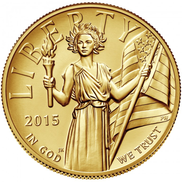 2015 1 OZ GOLD LIBERTY HIGH RELIEF