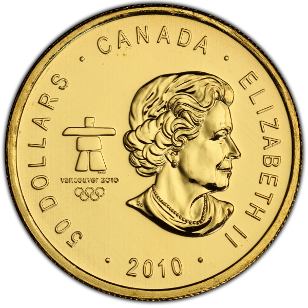 2010 1 OZ CANADIAN GOLD MAPLE OLYMPIC EDITION