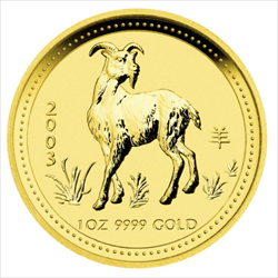 2003 1 OZ PERTH GOLD GOAT LUNAR SERIES I