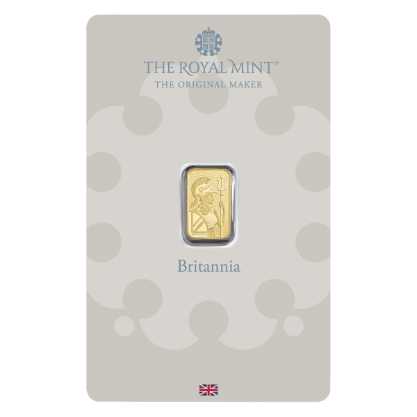 1 GRAM GOLD BAR BRITANNIA