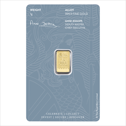Royal Mint Britannia 1g .9999 Gold Bar