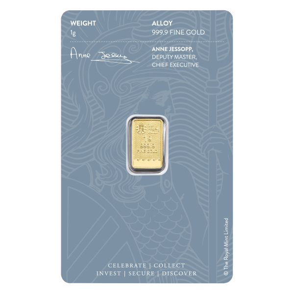 1 GRAM GOLD BAR BRITANNIA