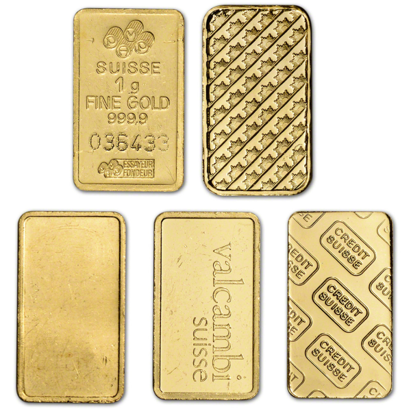 1 GRAM GOLD BAR RANDOM BRAND