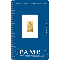 1 GRAM GOLD BAR PAMP ROSA