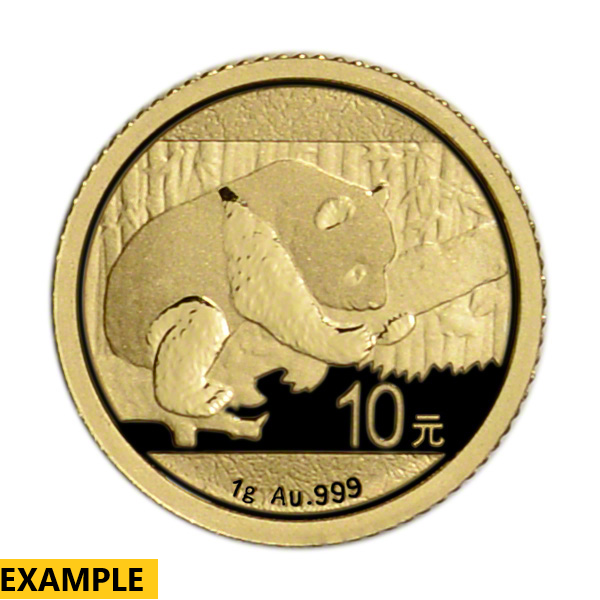 CHINESE GOLD  - 1 GRAM CHINESE GOLD PANDA NO PLASTIC - 1GRGPANP