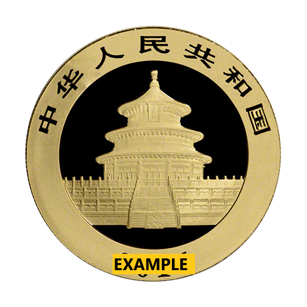 CHINESE GOLD  - 1 GRAM CHINESE GOLD PANDA NO PLASTIC - 1GRGPANP