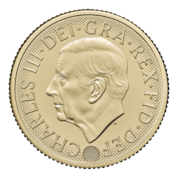 2027 English Gold Sovereign King Charles, front