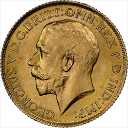 ENGLISH GOLD SOVEREIGN KING GEORGE V