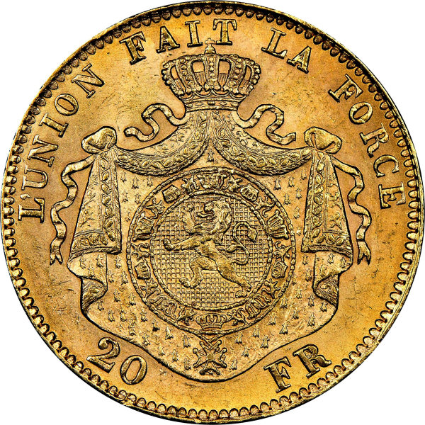 20 FRANC BELGIUM GOLD COIN