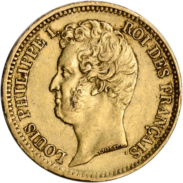 WORLD GOLD - 20 FRANC FRENCH GOLD COIN LOUIS PHILIPPE - 20FRAGLO