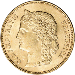 20 FRANC SWISS GOLD COIN CONFOEDERATIO