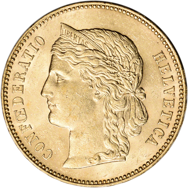 20 FRANC SWISS GOLD COIN CONFOEDERATIO