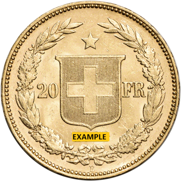 20 FRANC SWISS GOLD COIN CONFOEDERATIO