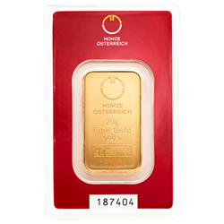20 GRAM GOLD BAR AUSTRIAN MINT