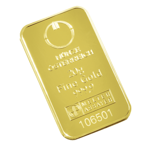 20 GRAM GOLD BAR AUSTRIAN MINT