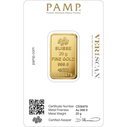 PAMP Suisse Fortuna 20g .9999 Gold Bar