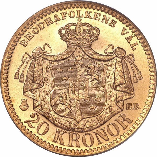 SWEDISH 20 KRONER GOLD