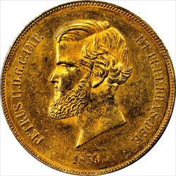 20000 REIS BRAZIL GOLD COIN .5286 agw