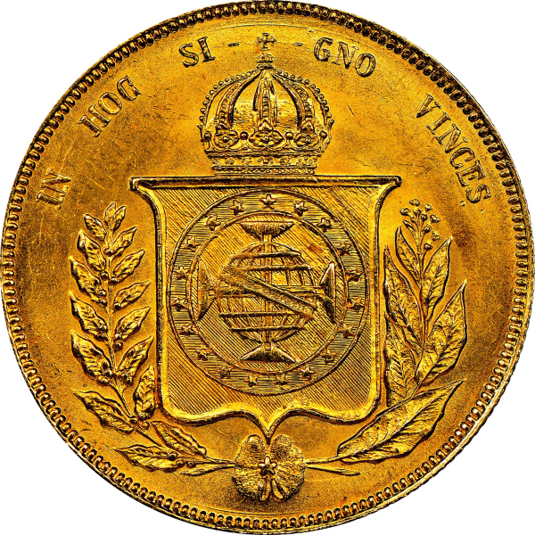 20000 REIS BRAZIL GOLD COIN .5286 agw