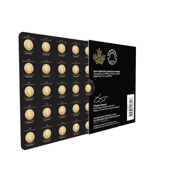 2025 25 GRAM GOLD MAPLEGRAM
