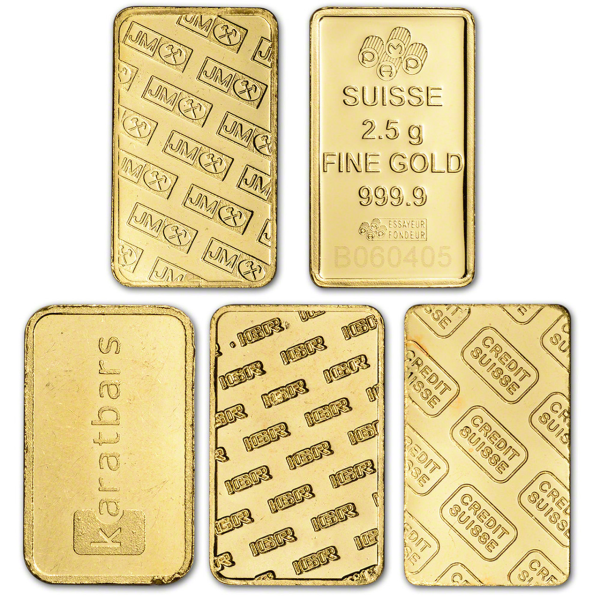 2.5 GRAM GOLD BAR RANDOM BRAND