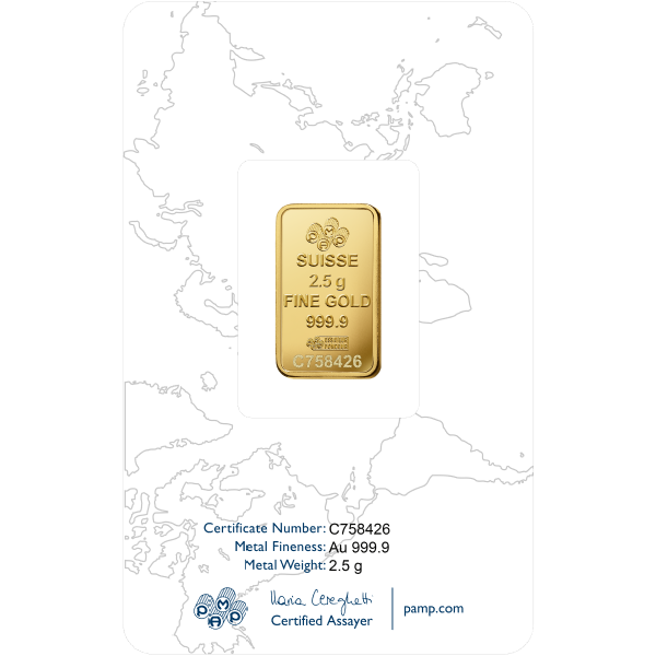2.5 GRAM GOLD BAR PAMP ROSA