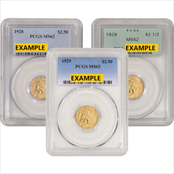 $2.5 U.S. GOLD INDIAN PCGS62