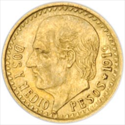 2.5 MEXICAN PESO GOLD COIN