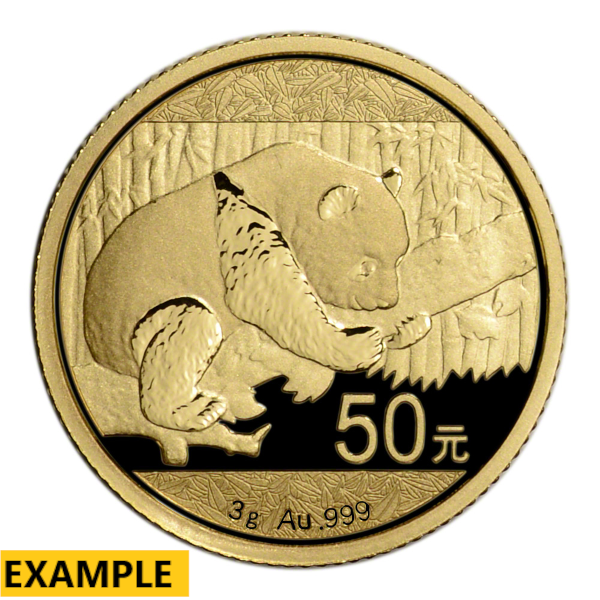 CHINESE GOLD  - 3 GRAM CHINESE GOLD PANDA NO PLASTIC - 3GRGPANP