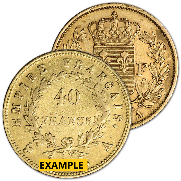 WORLD GOLD - 40 FRANC GOLD COIN - 40FRAG