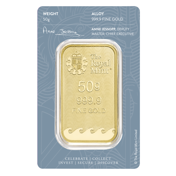50 GRAM GOLD BAR BRITANNIA