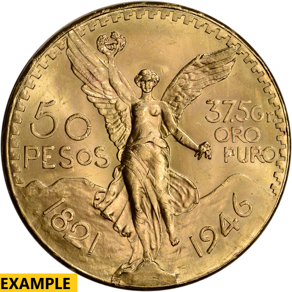 MEXICAN GOLD - 1946 MEXICO 50 PESO GOLD COIN - 50PESG1946