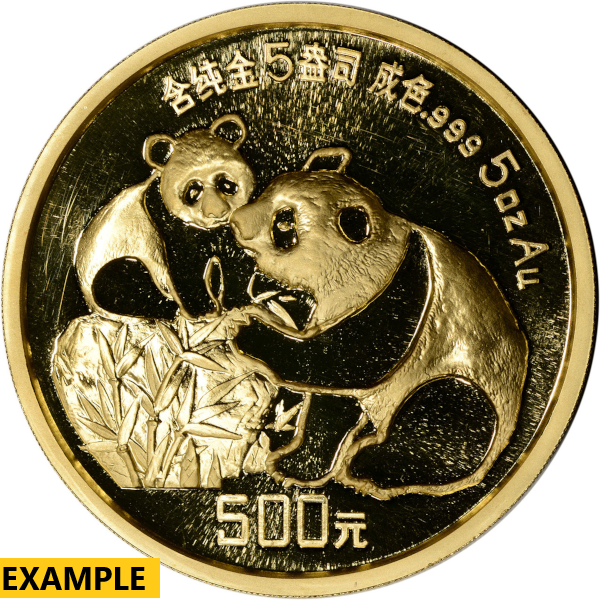 CHINESE GOLD  - 5 OZ CHINESE GOLD PANDA - 5GPA