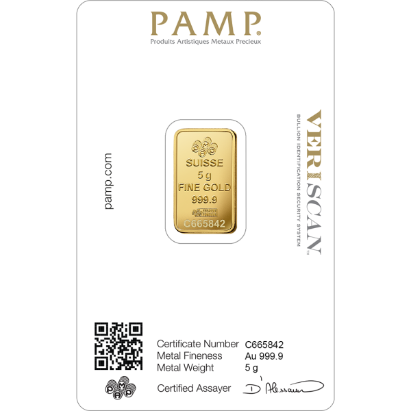 5 GRAM GOLD BAR PAMP