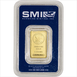 5 GRAM GOLD BAR SUNSHINE MINT