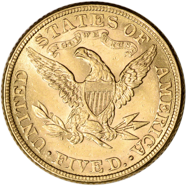 U.S. GOLD - $5 U.S. GOLD LIBERTY PCGS61 - R5LIBPCGS61
