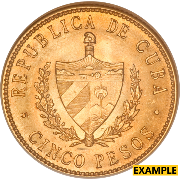5 PESO CUBAN GOLD COIN