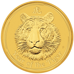 2010 2 OZ PERTH MINT GOLD TIGER
