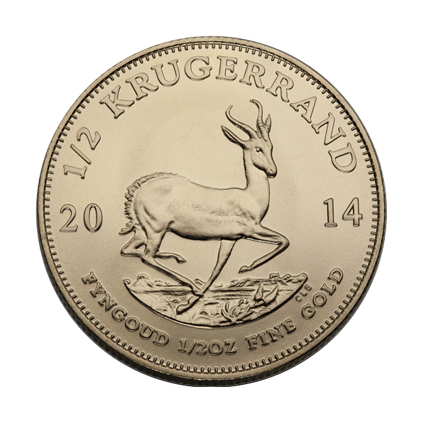 S AFRICAN GOLD KRUGERRAND - 1/2 OZ SOUTH AFRICAN GOLD KRUGERRAND - .5KR