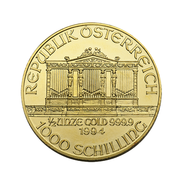 AUSTRIAN GOLD PHILHARMONIC - 1/2 OZ AUSTRIAN GOLD PHILHARMONIC - .5PHIL